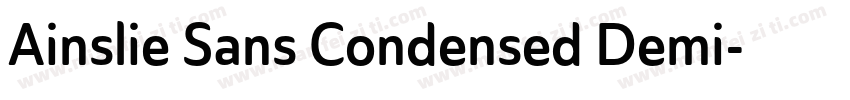Ainslie Sans Condensed Demi字体转换